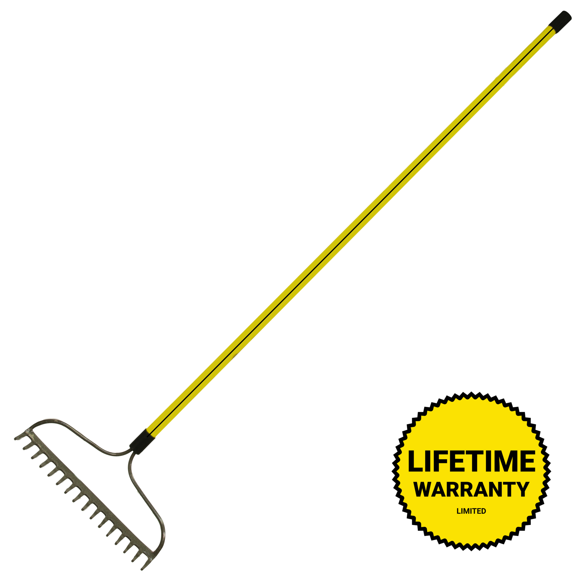 Nupla Bow Rake — 16 Tines, Heavy-Duty Steel, 60in. Fiberglass Handle, Model# 75.69-616